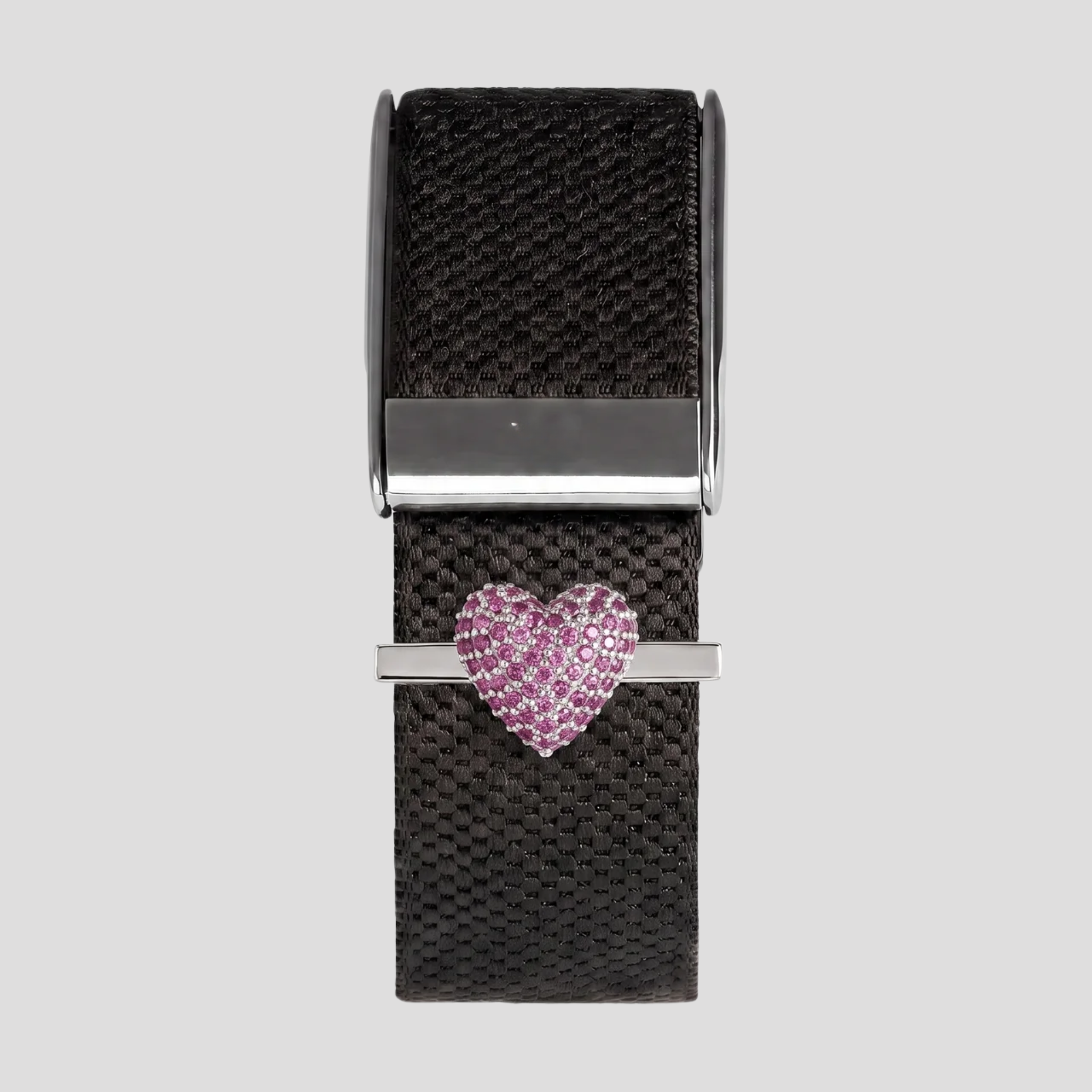 Pink Stoneset Heart Charm