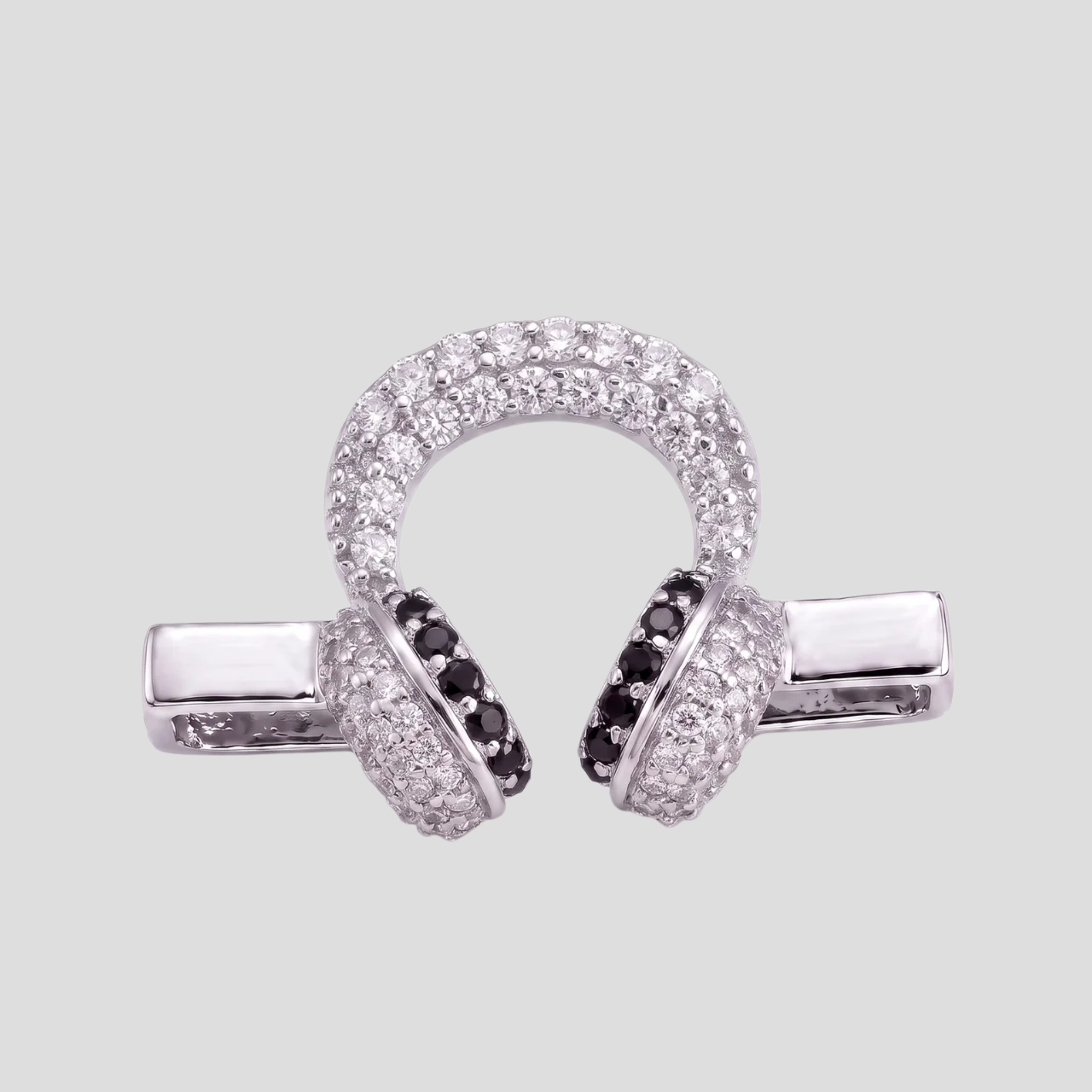 Silver Stoneset Beats Charm